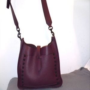 Rebecca Minkoff eggplant over the shoulder bag